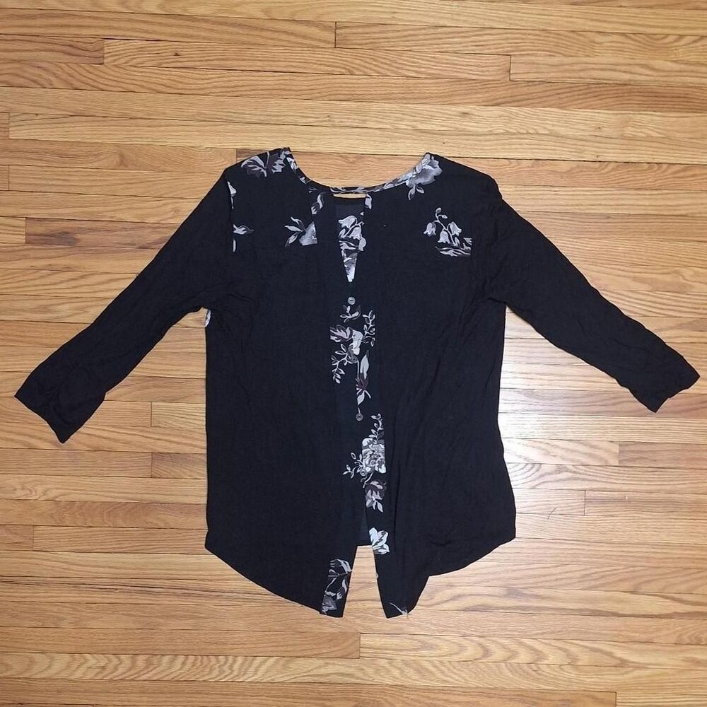 Unbranded Women's Black and Navy Blouse